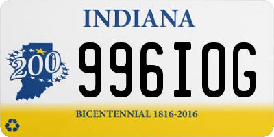 IN license plate 996IOG