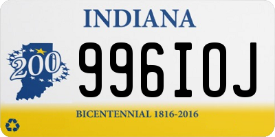 IN license plate 996IOJ