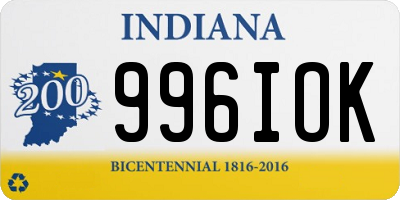 IN license plate 996IOK