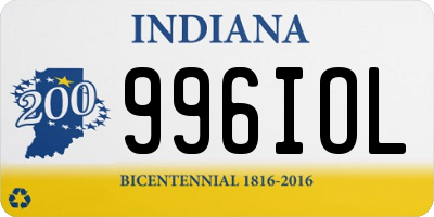 IN license plate 996IOL