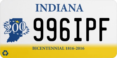 IN license plate 996IPF