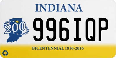IN license plate 996IQP