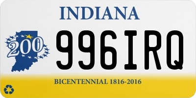 IN license plate 996IRQ