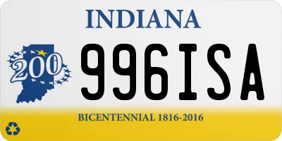 IN license plate 996ISA