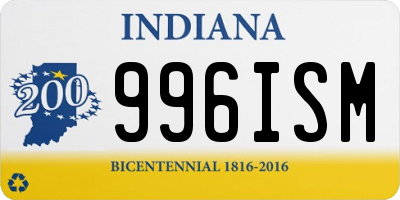 IN license plate 996ISM