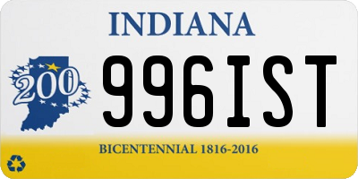 IN license plate 996IST