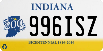 IN license plate 996ISZ