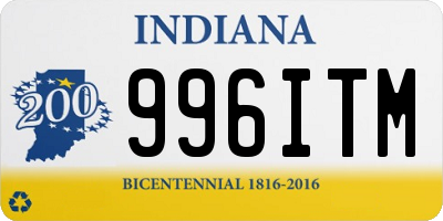 IN license plate 996ITM