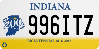 IN license plate 996ITZ