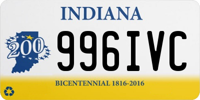 IN license plate 996IVC