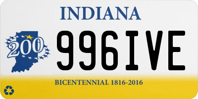 IN license plate 996IVE