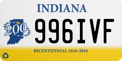 IN license plate 996IVF
