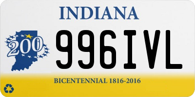 IN license plate 996IVL