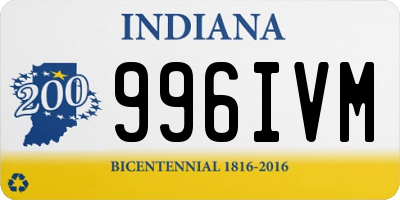 IN license plate 996IVM