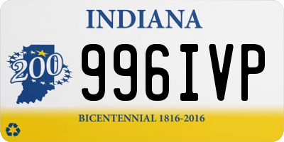 IN license plate 996IVP