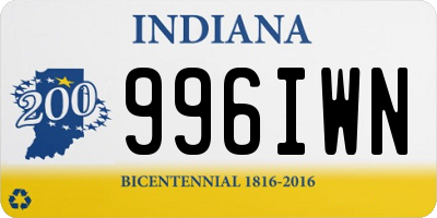 IN license plate 996IWN