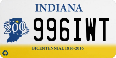 IN license plate 996IWT