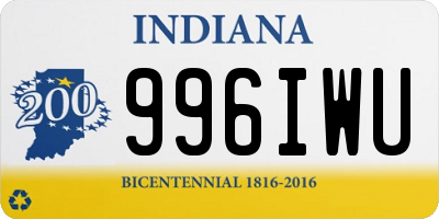 IN license plate 996IWU