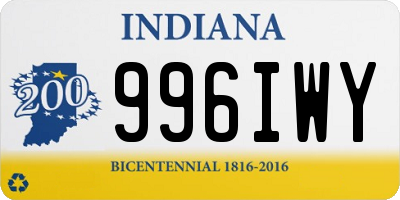 IN license plate 996IWY