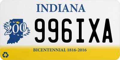 IN license plate 996IXA