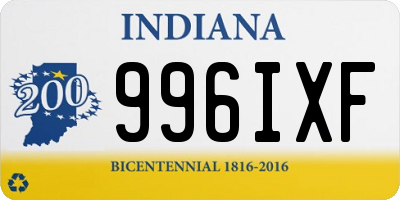 IN license plate 996IXF