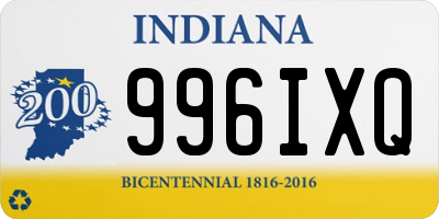 IN license plate 996IXQ