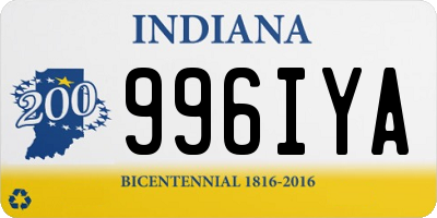 IN license plate 996IYA