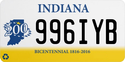 IN license plate 996IYB