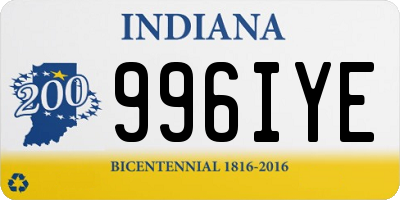 IN license plate 996IYE