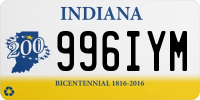 IN license plate 996IYM