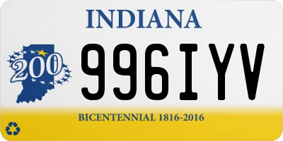 IN license plate 996IYV