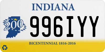 IN license plate 996IYY