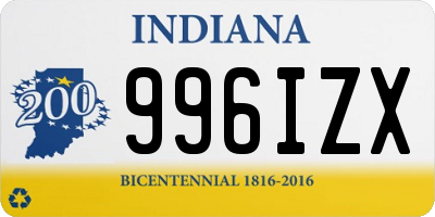 IN license plate 996IZX