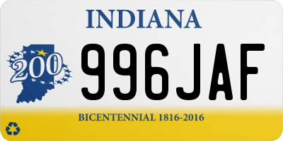 IN license plate 996JAF