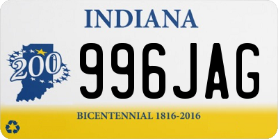 IN license plate 996JAG