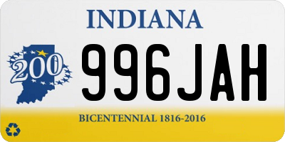 IN license plate 996JAH