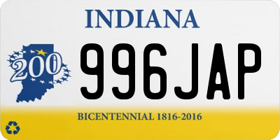 IN license plate 996JAP