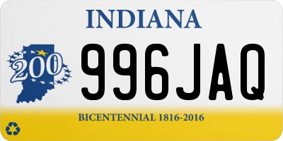 IN license plate 996JAQ