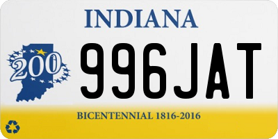 IN license plate 996JAT