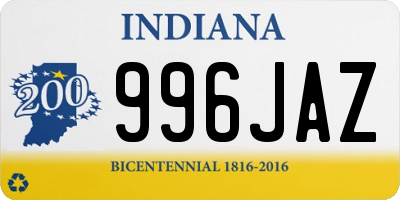 IN license plate 996JAZ