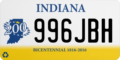 IN license plate 996JBH