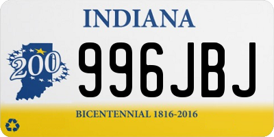 IN license plate 996JBJ