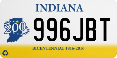 IN license plate 996JBT