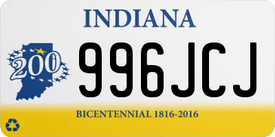 IN license plate 996JCJ