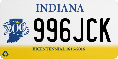 IN license plate 996JCK