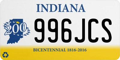 IN license plate 996JCS