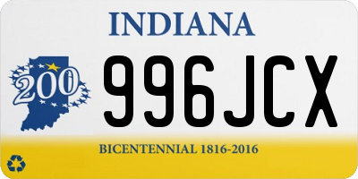 IN license plate 996JCX