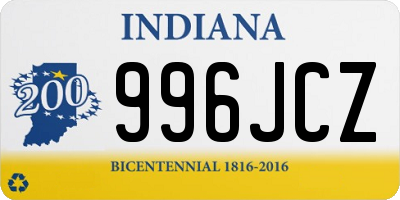 IN license plate 996JCZ