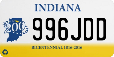 IN license plate 996JDD