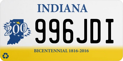 IN license plate 996JDI